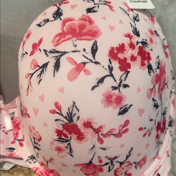 Laura Ashley Underwire Balletcore Pink Floral Bra 40D - Picture 2 of 5